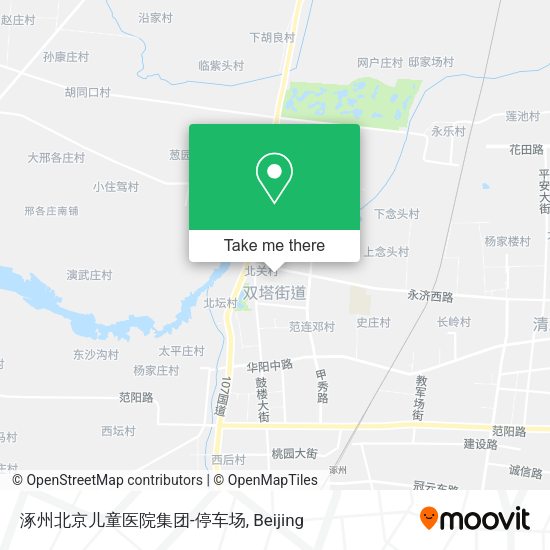涿州北京儿童医院集团-停车场 map