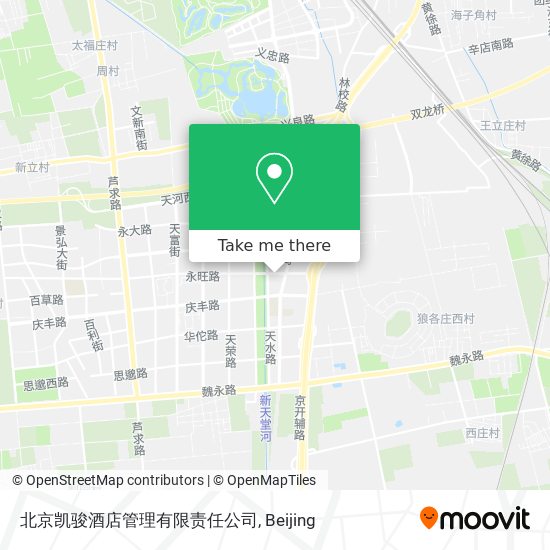 北京凯骏酒店管理有限责任公司 map