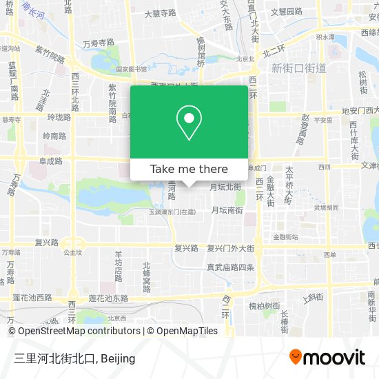 三里河北街北口 map