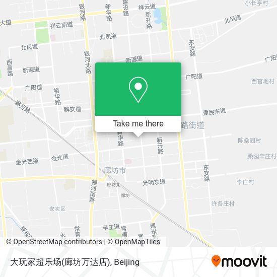 大玩家超乐场(廊坊万达店) map