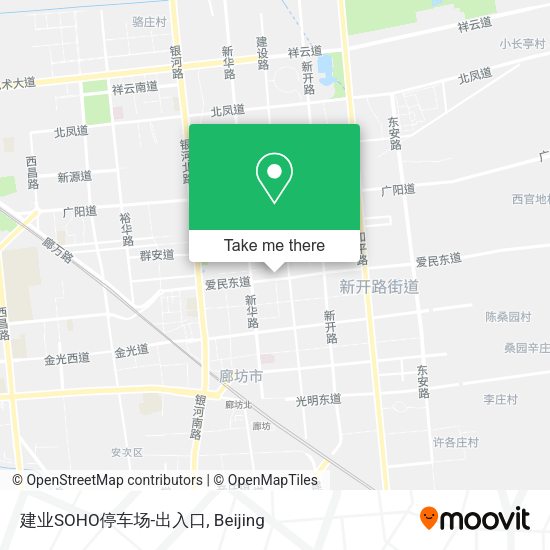 建业SOHO停车场-出入口 map