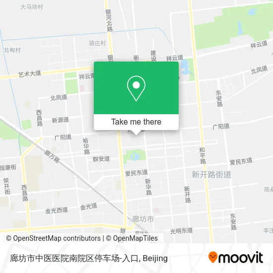 廊坊市中医医院南院区停车场-入口 map