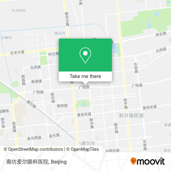 廊坊爱尔眼科医院 map