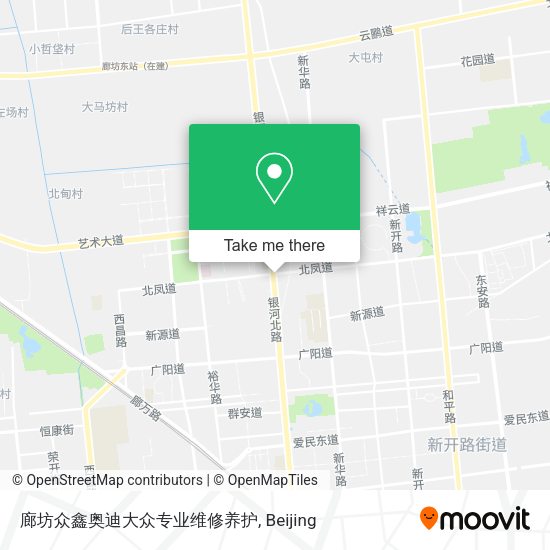 廊坊众鑫奥迪大众专业维修养护 map