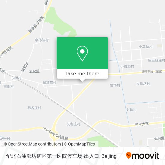 华北石油廊坊矿区第一医院停车场-出入口 map