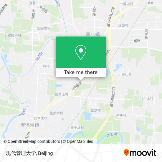 现代管理大学 map