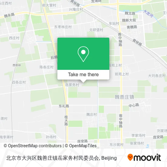 北京市大兴区魏善庄镇岳家务村民委员会 map