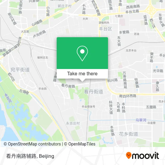 看丹南路辅路 map