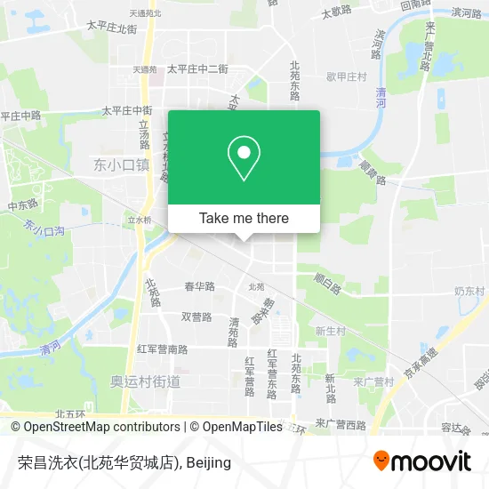 荣昌洗衣(北苑华贸城店) map