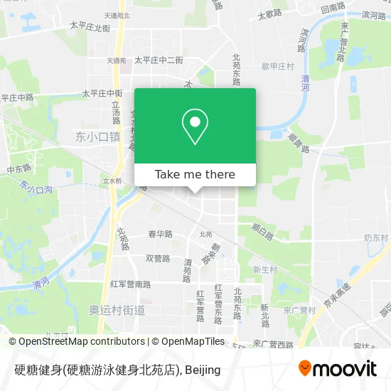 硬糖健身(硬糖游泳健身北苑店) map