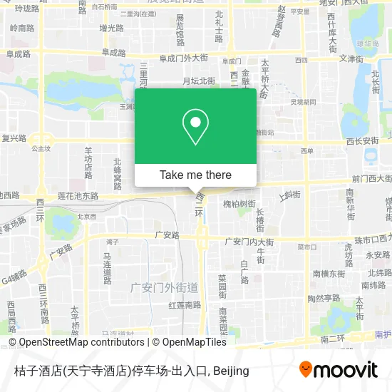 桔子酒店(天宁寺酒店)停车场-出入口 map