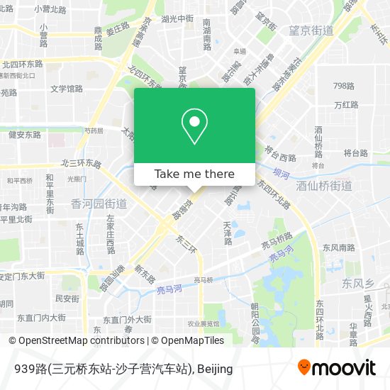 939路(三元桥东站-沙子营汽车站) map