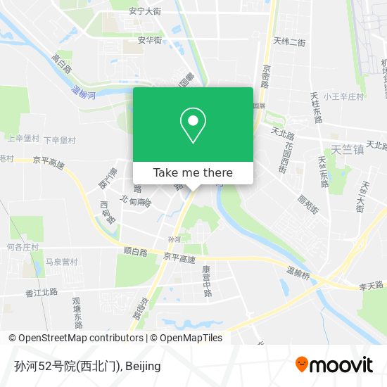 孙河52号院(西北门) map