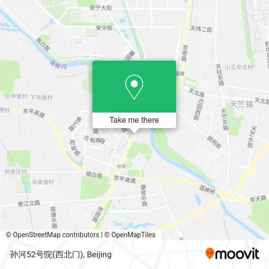孙河52号院(西北门) map