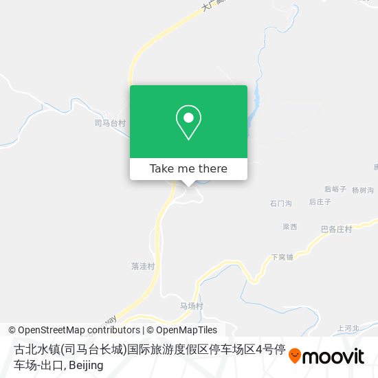 古北水镇(司马台长城)国际旅游度假区停车场区4号停车场-出口 map
