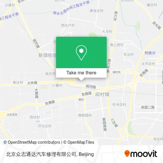 北京众志通达汽车修理有限公司 map