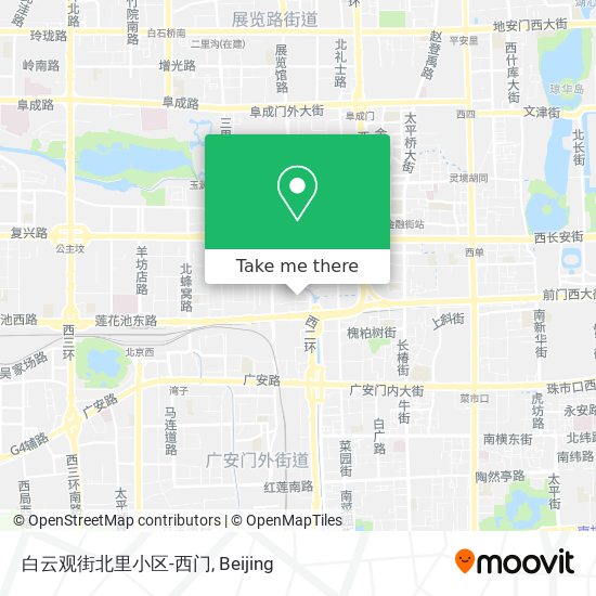 白云观街北里小区-西门 map