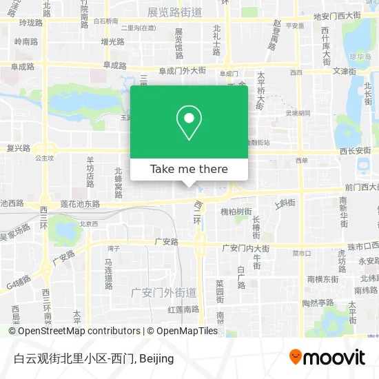 白云观街北里小区-西门 map