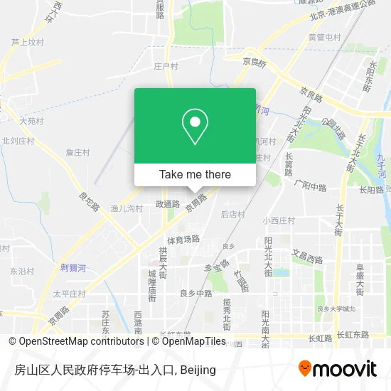 房山区人民政府停车场-出入口 map