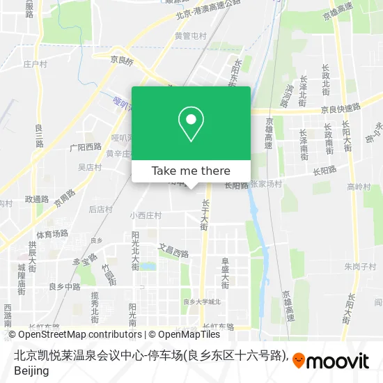 北京凯悦莱温泉会议中心-停车场(良乡东区十六号路) map