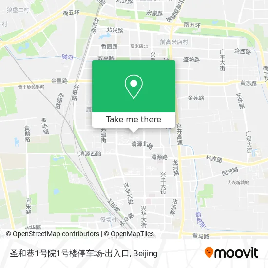 圣和巷1号院1号楼停车场-出入口 map