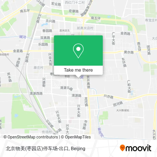 北京物美(枣园店)停车场-出口 map