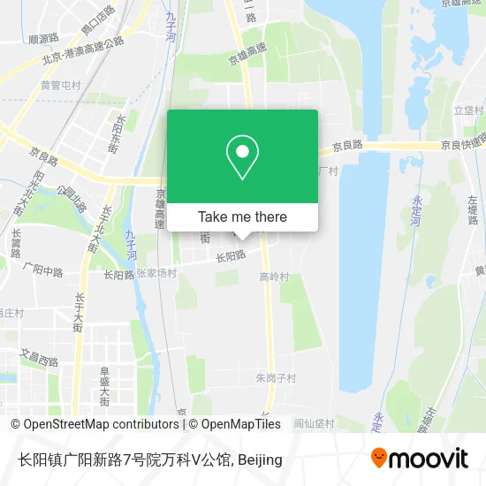 长阳镇广阳新路7号院万科V公馆 map