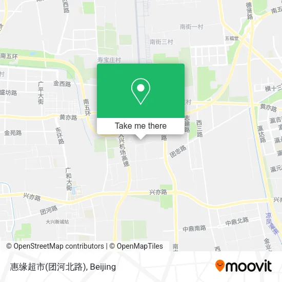 惠缘超市(团河北路) map