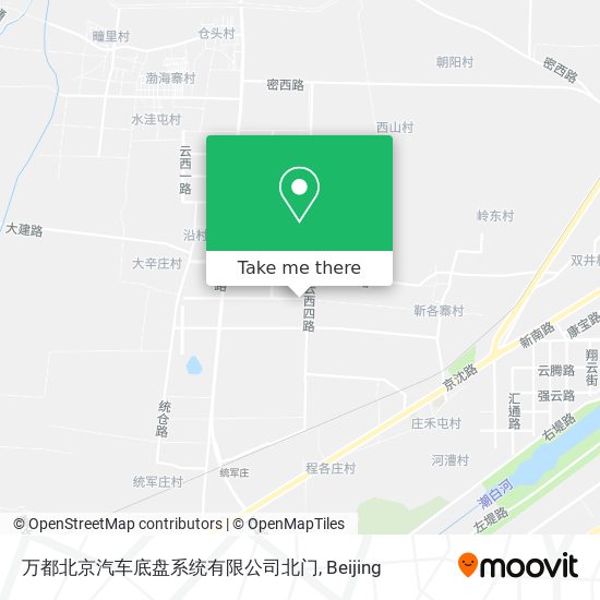 万都北京汽车底盘系统有限公司北门 map