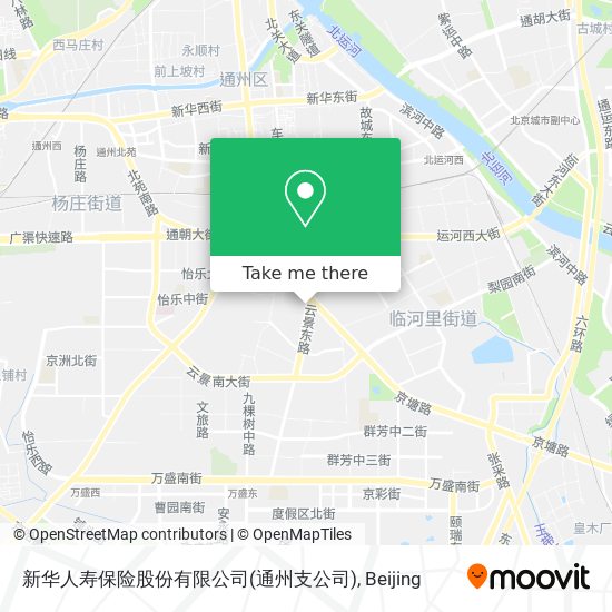 新华人寿保险股份有限公司(通州支公司) map
