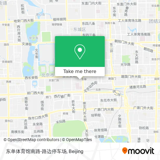 东单体育馆南路-路边停车场 map