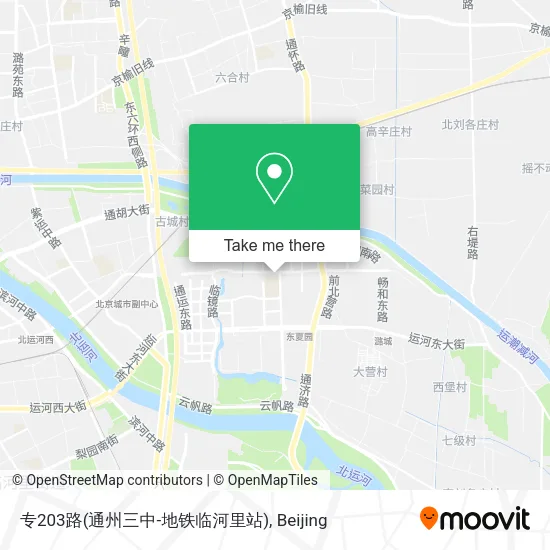 专203路(通州三中-地铁临河里站) map