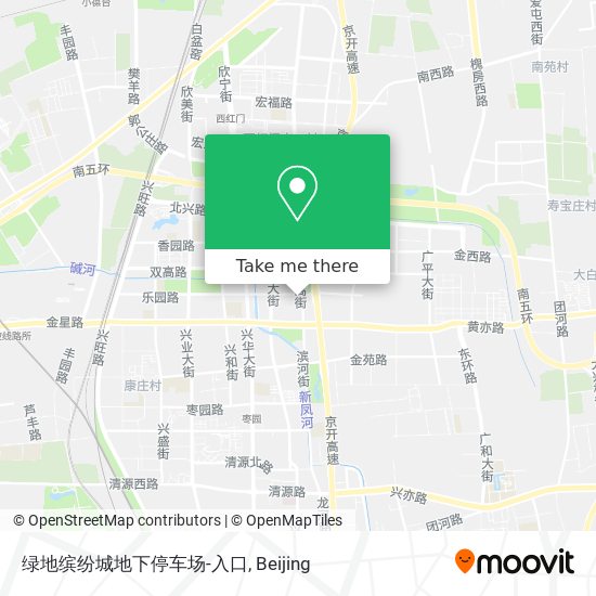 绿地缤纷城地下停车场-入口 map