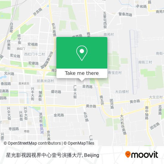 星光影视园视界中心壹号演播大厅 map