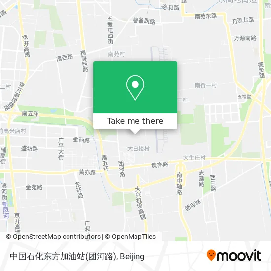 中国石化东方加油站(团河路) map
