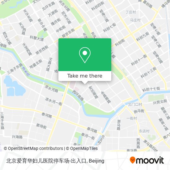 北京爱育华妇儿医院停车场-出入口 map