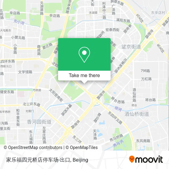 家乐福四元桥店停车场-出口 map