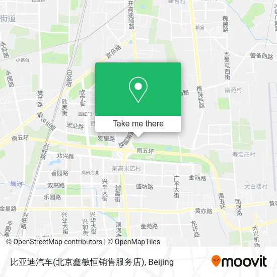 比亚迪汽车(北京鑫敏恒销售服务店) map
