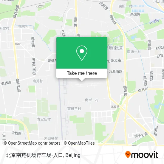 北京南苑机场停车场-入口 map