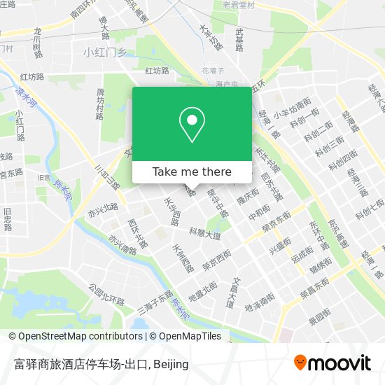 富驿商旅酒店停车场-出口 map