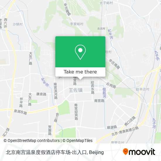 北京南宫温泉度假酒店停车场-出入口 map