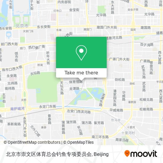北京市崇文区体育总会钓鱼专项委员会 map
