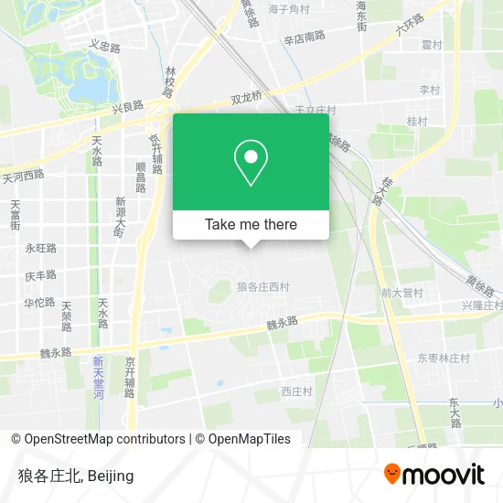 狼各庄北 map