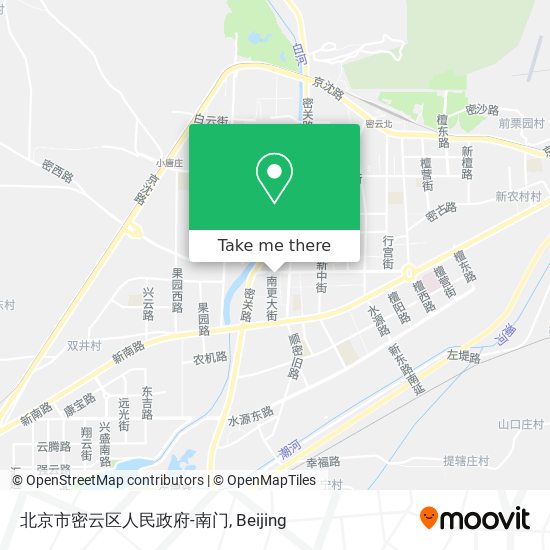 北京市密云区人民政府-南门 map