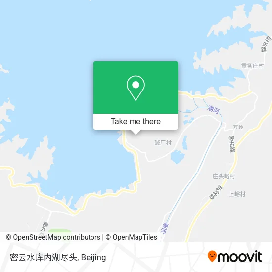 密云水库内湖尽头 map