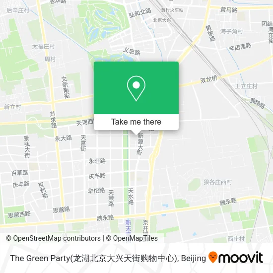The Green Party(龙湖北京大兴天街购物中心) map