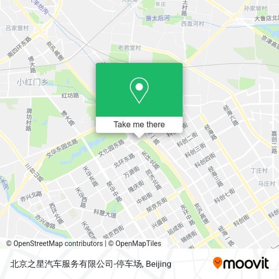 北京之星汽车服务有限公司-停车场 map