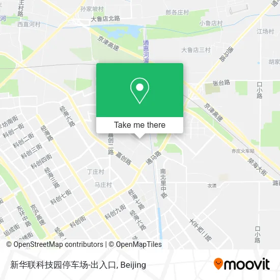新华联科技园停车场-出入口 map