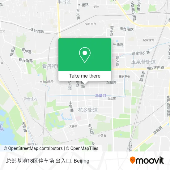 总部基地18区停车场-出入口 map