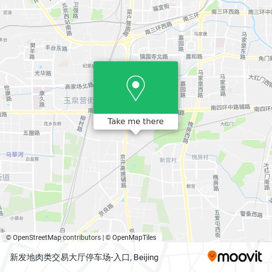 新发地肉类交易大厅停车场-入口 map